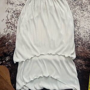 Chic High-Low White Skirt